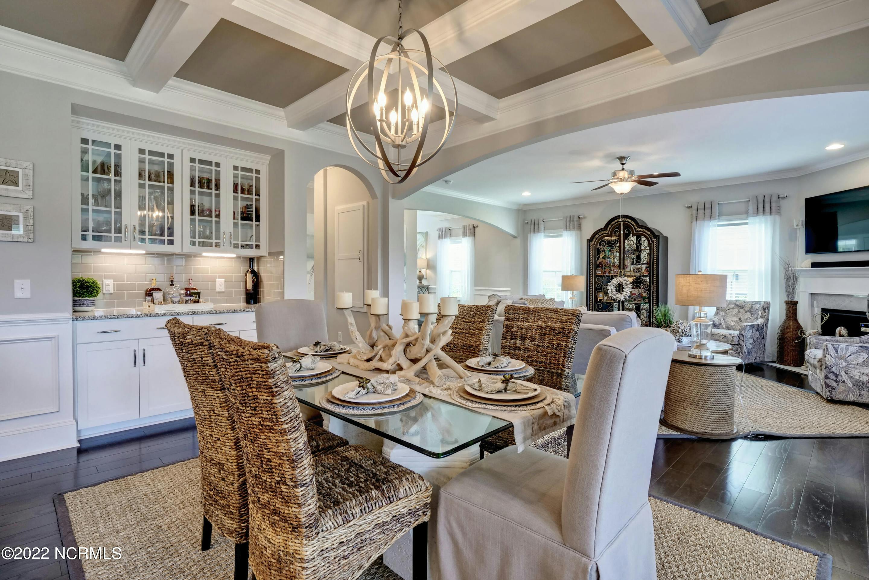 Dining Room w/Coffered Ceiling