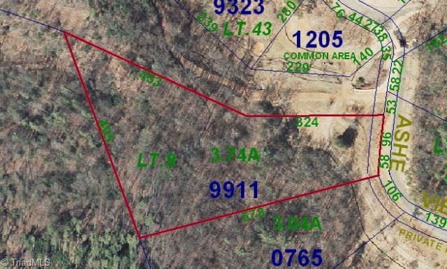 Exterior photo of lot 9 Ashe View Drive, Millers Creek NC 28651. MLS: 960169