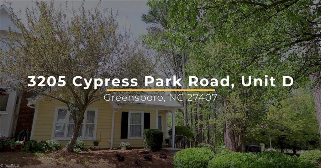 Exterior photo of 3205 Cypress Park Road # D, Greensboro NC 27407. MLS: 972441