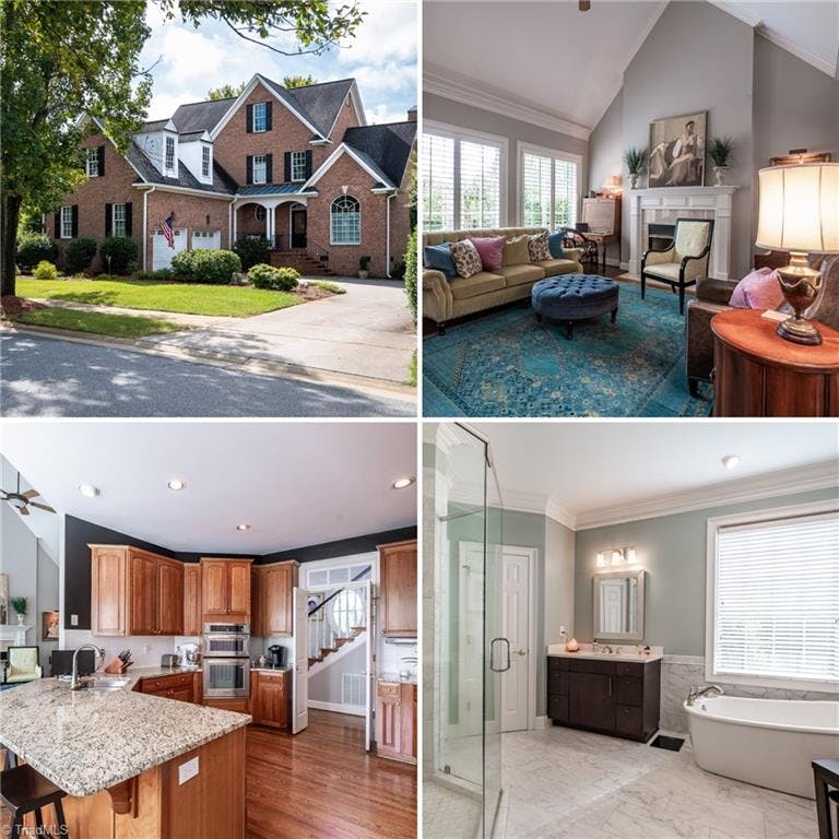 Beautiful, updated, move-in ready traditional brick home w/open floor plan on first fairway of golf course in gated Bermuda Run West, offering 36 holes of golf, pool, tennis, dining, social activities.