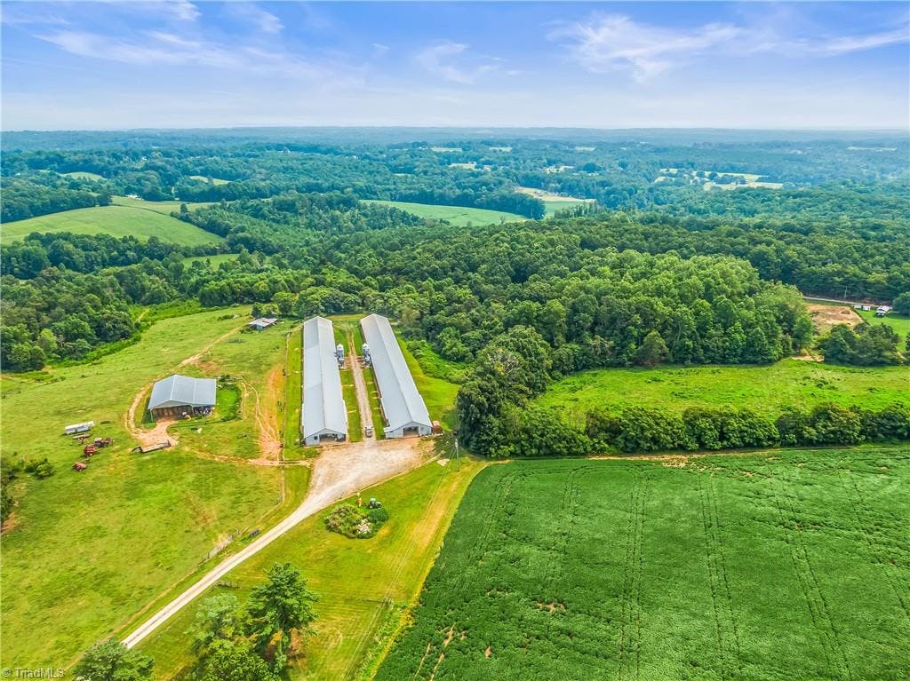 The main acreage is to the right of the Chicken Houses and behind them; attaching to parcel 138568 on Feather Pond Rd (also for sell at MLS 1117468).