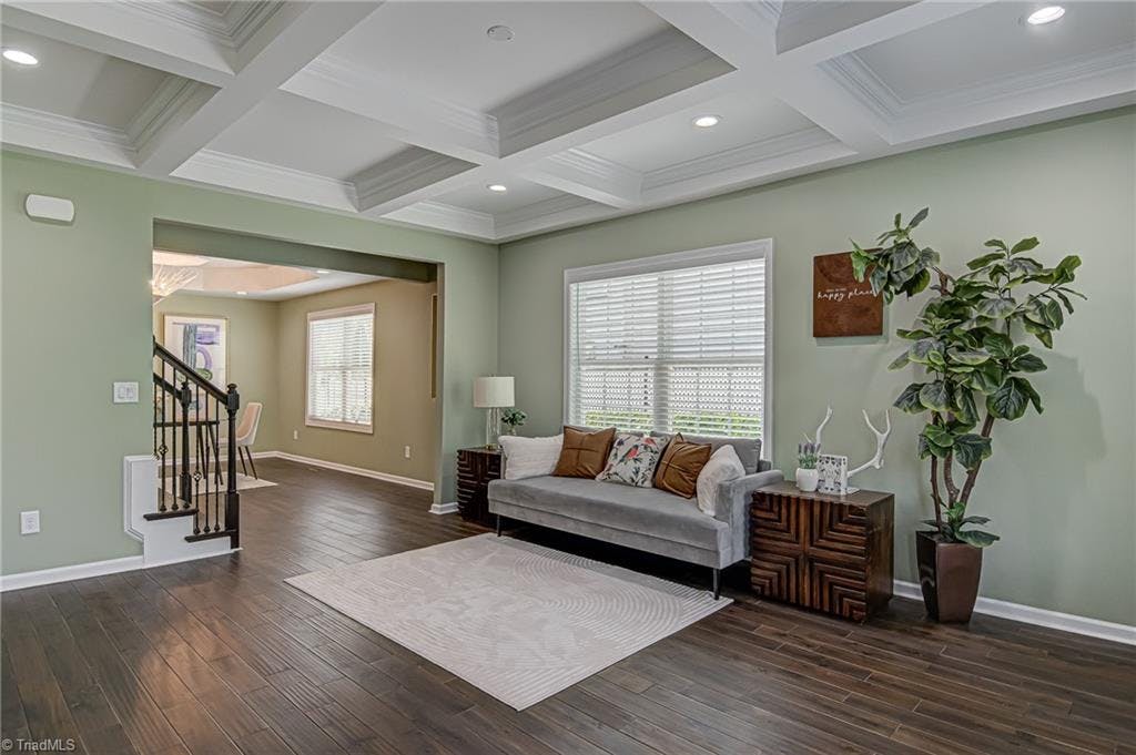 As you enter the home, this large elegant living room will welcome you!
