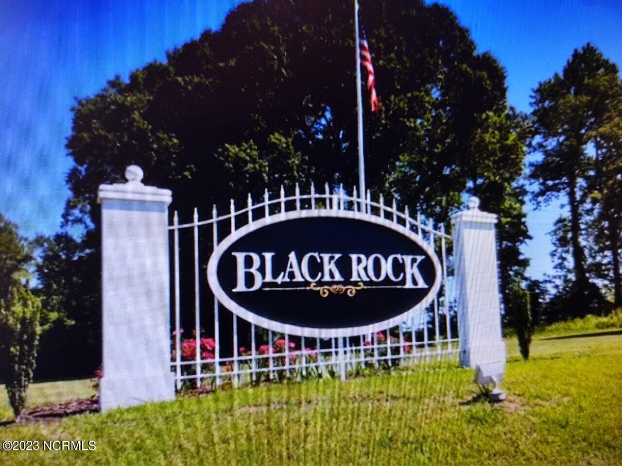 Black Rock entry sign