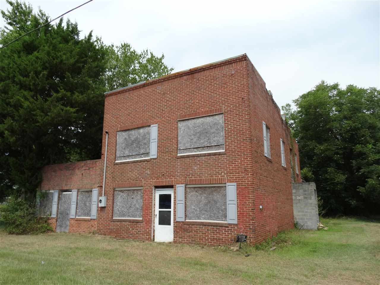 Exterior Front of Brick 2-Story Building