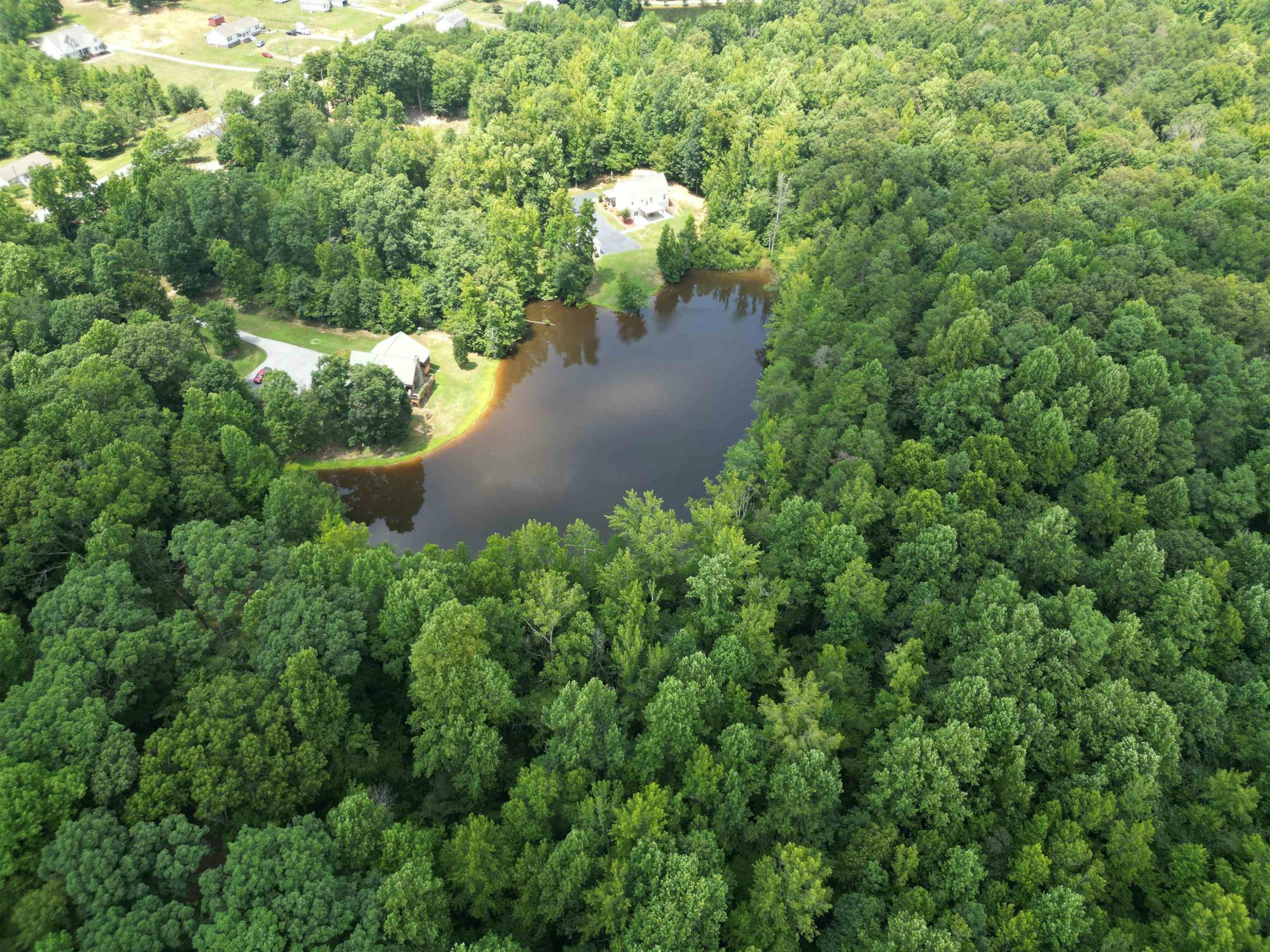 Aerial View of Pond