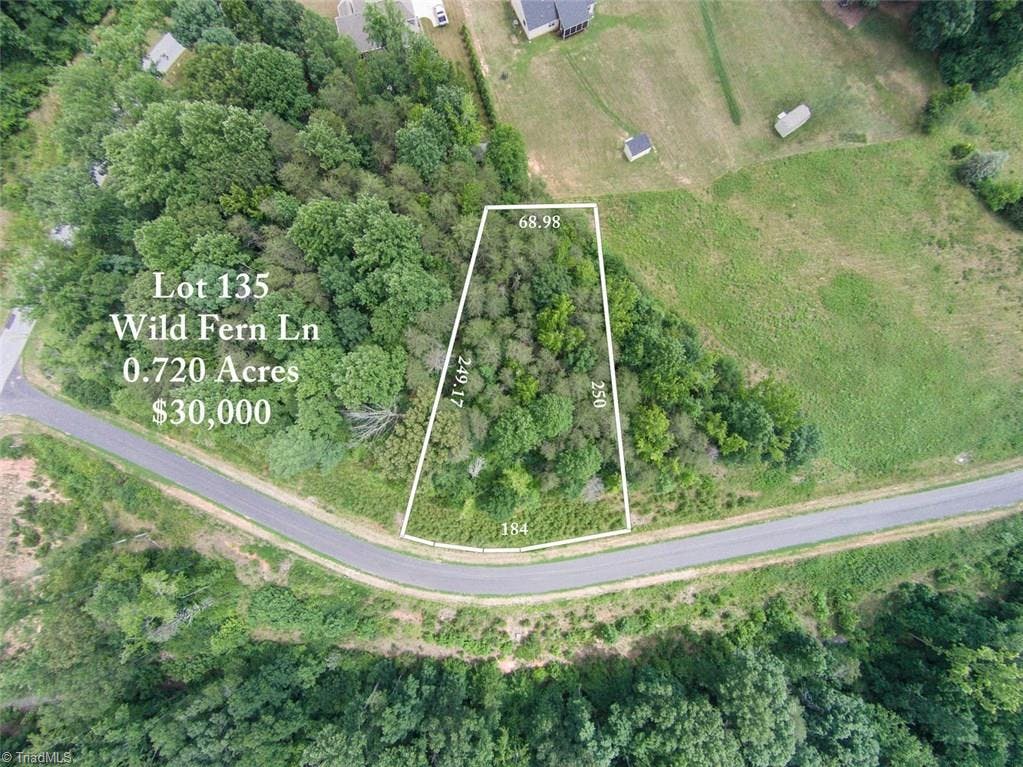 Exterior photo of Lot #135 Wild Fern Lane, Reidsville NC 27320. MLS: 731877