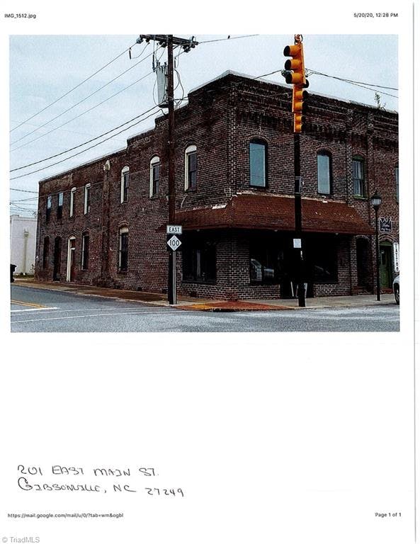 Exterior photo of 201 E Main Street, Gibsonville NC 27249. MLS: 977627