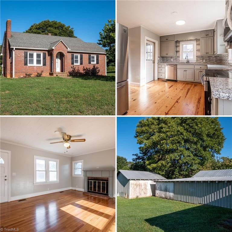Brick home on 0.76 acres on Swan Creek Road, Jonesville. Renovated kitchen, new stainless steel appliances. Refinished hardwood floors throughout. 3 outbuildings.