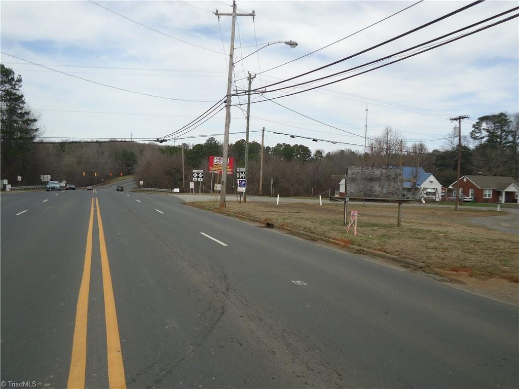 Street scene.  Viewing North along NC Hwy 109.  The property is on the right.