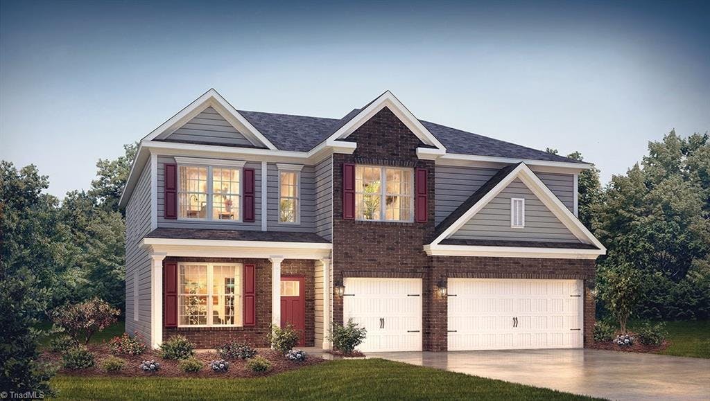 Artist rendering of exterior of home Actual colors and finishes may vary