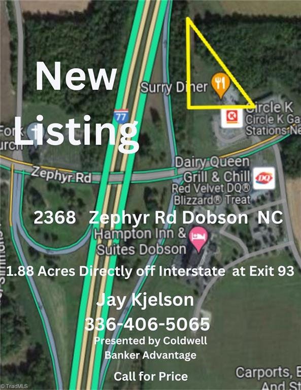 Interstate 77 Exit 93 Surry County NC (Dobson) 1.88 Acres