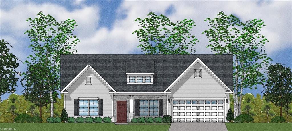 Rendering ONLY - Callista Elevation B - stone accent and 2nd story